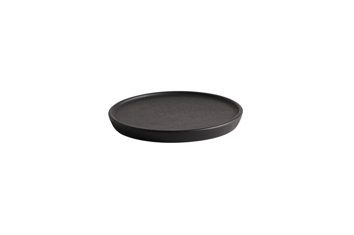 Bento, tray, XS, mango wood, round, black