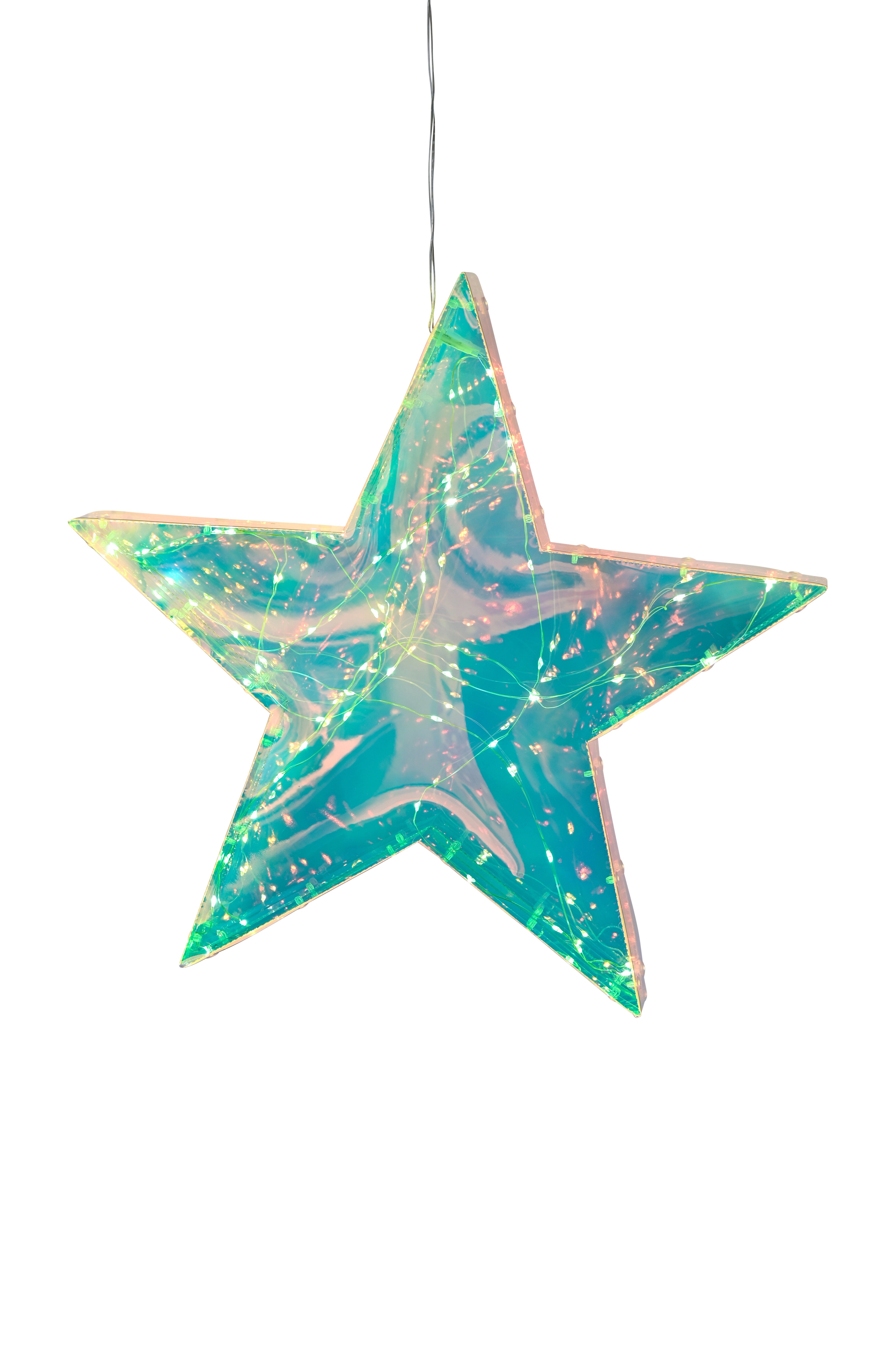 Glow, Stern mit LED, M, irisierend