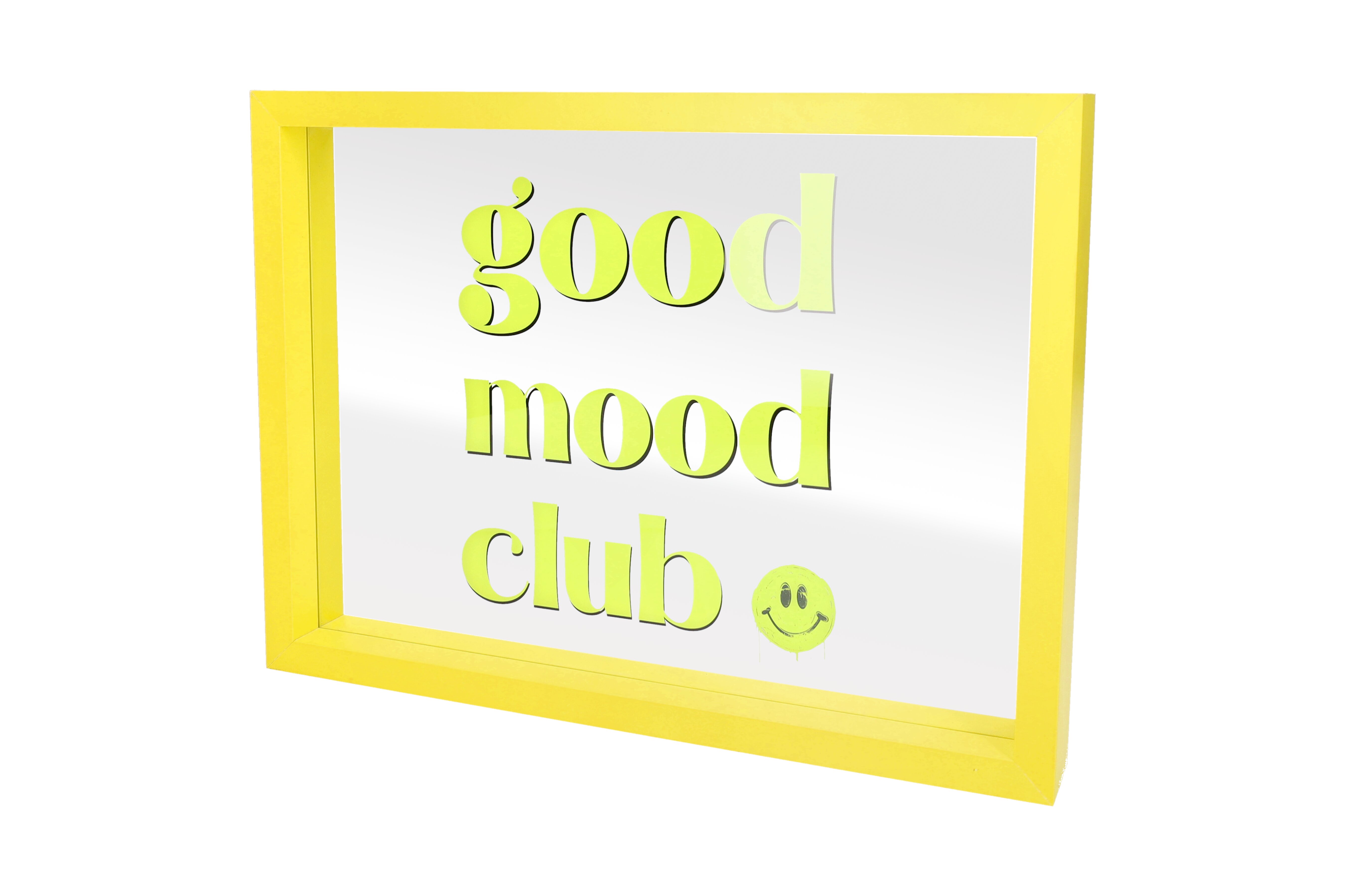Love Frames, glass picture, motive: Good mood club, yellow 