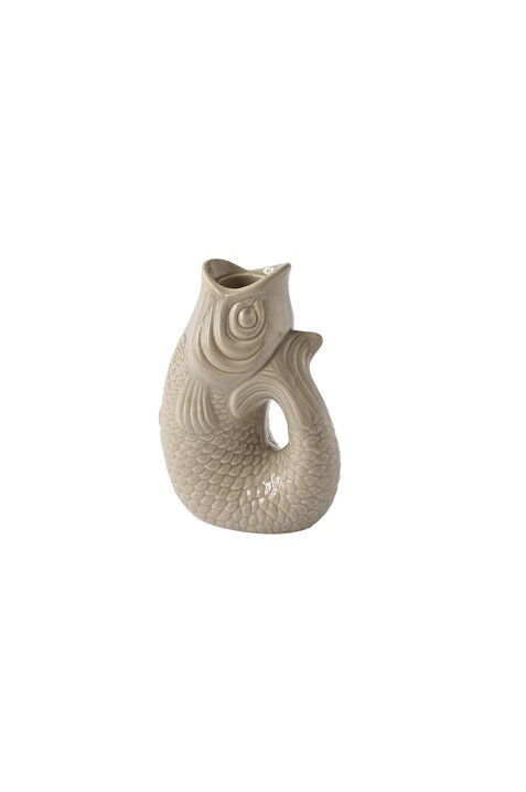 Monsieur Carafon, Fisch, Kerzenhalter XS(H12,7 cm), sandstone