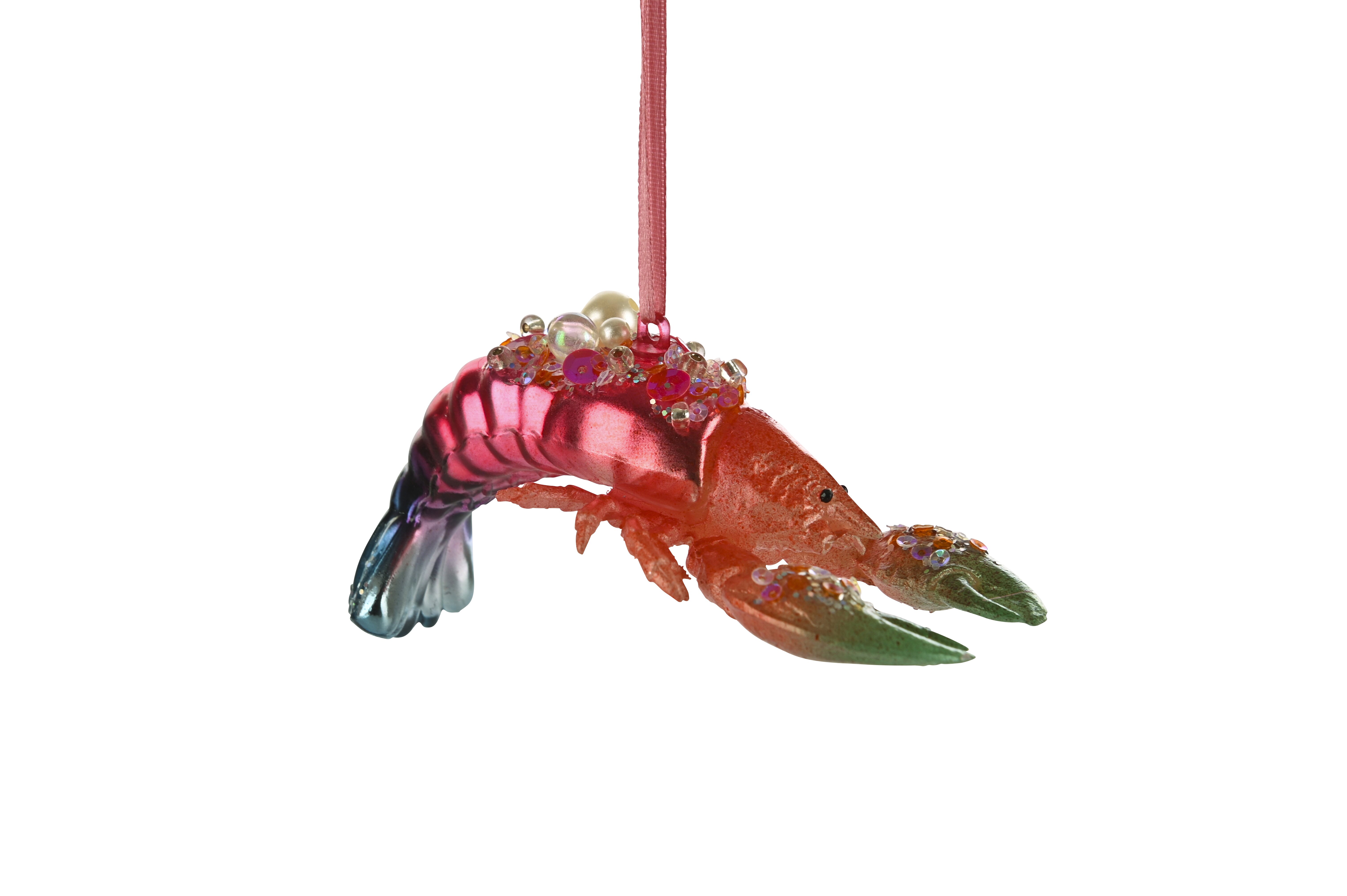 Hänger Hummer mit Perlen, rot