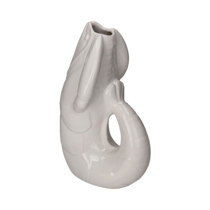 Madame Crevette, Lobster, vase, L, white