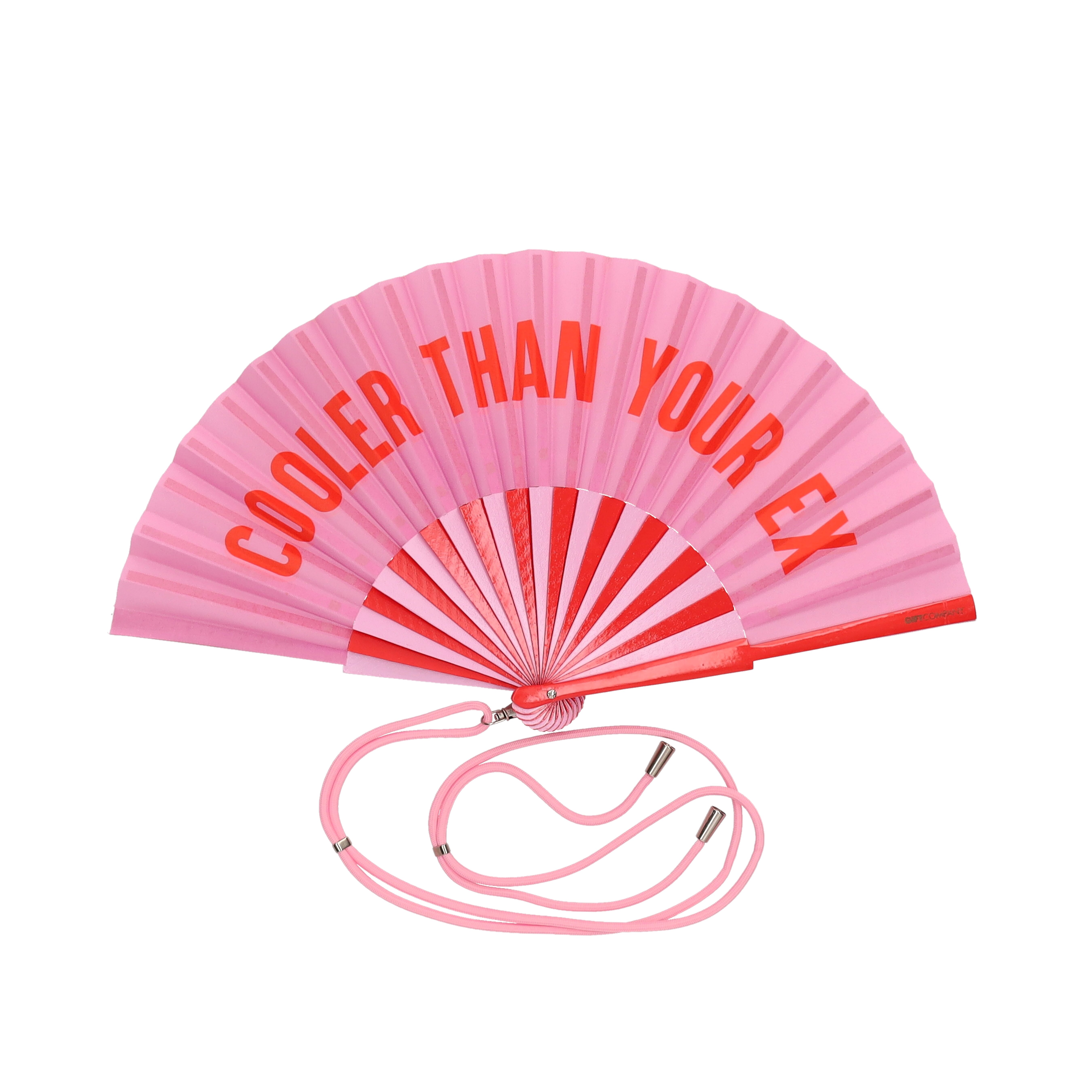 Fififan, Fächer, 23cm, Motiv:  Cooler than your ex, rosa