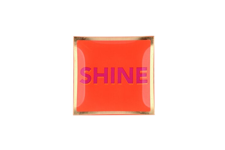 Love Plates, Glasteller S, Shine, neon orange