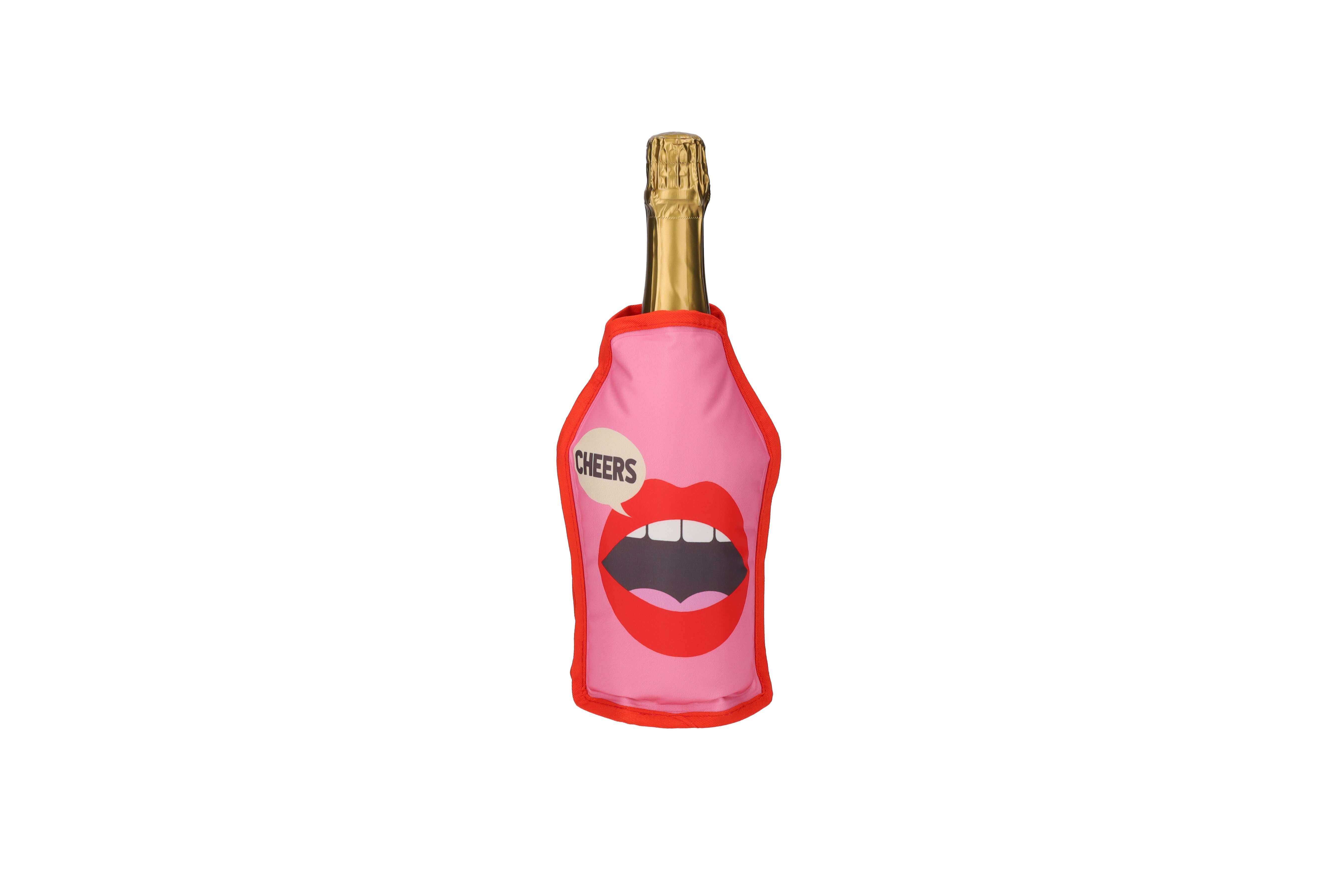 Froid, Kühlmanschette, Motiv: Cheers, rosa/rot