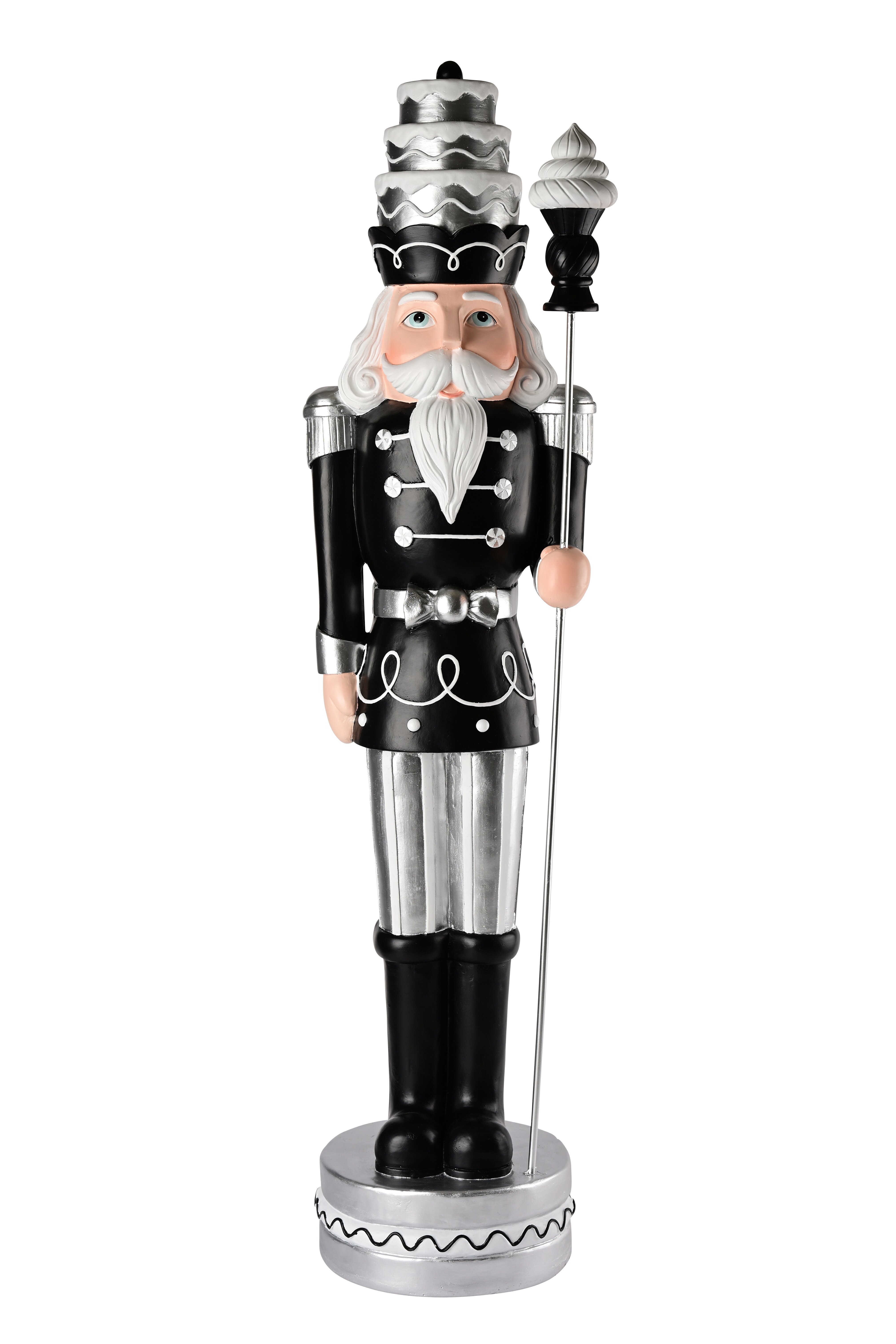 Noce, Nussknacker, H125,5cm, schwarz/silber