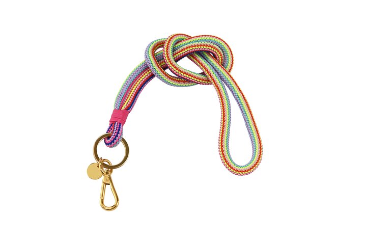 Metropolitan Lanyard, rainbow pink/gold