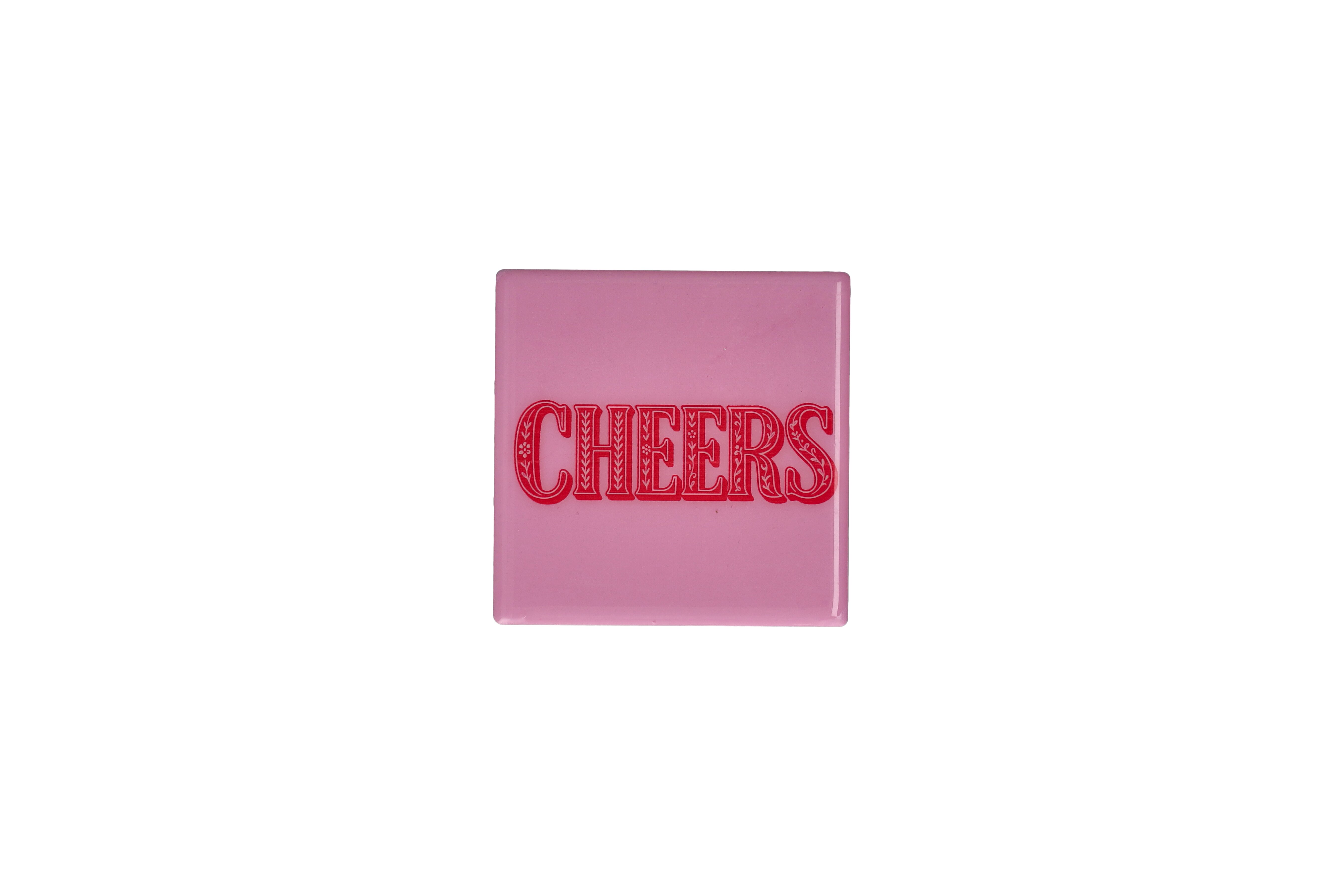 Love Tiles, Untersetzer, Motiv: Cheers, rosa