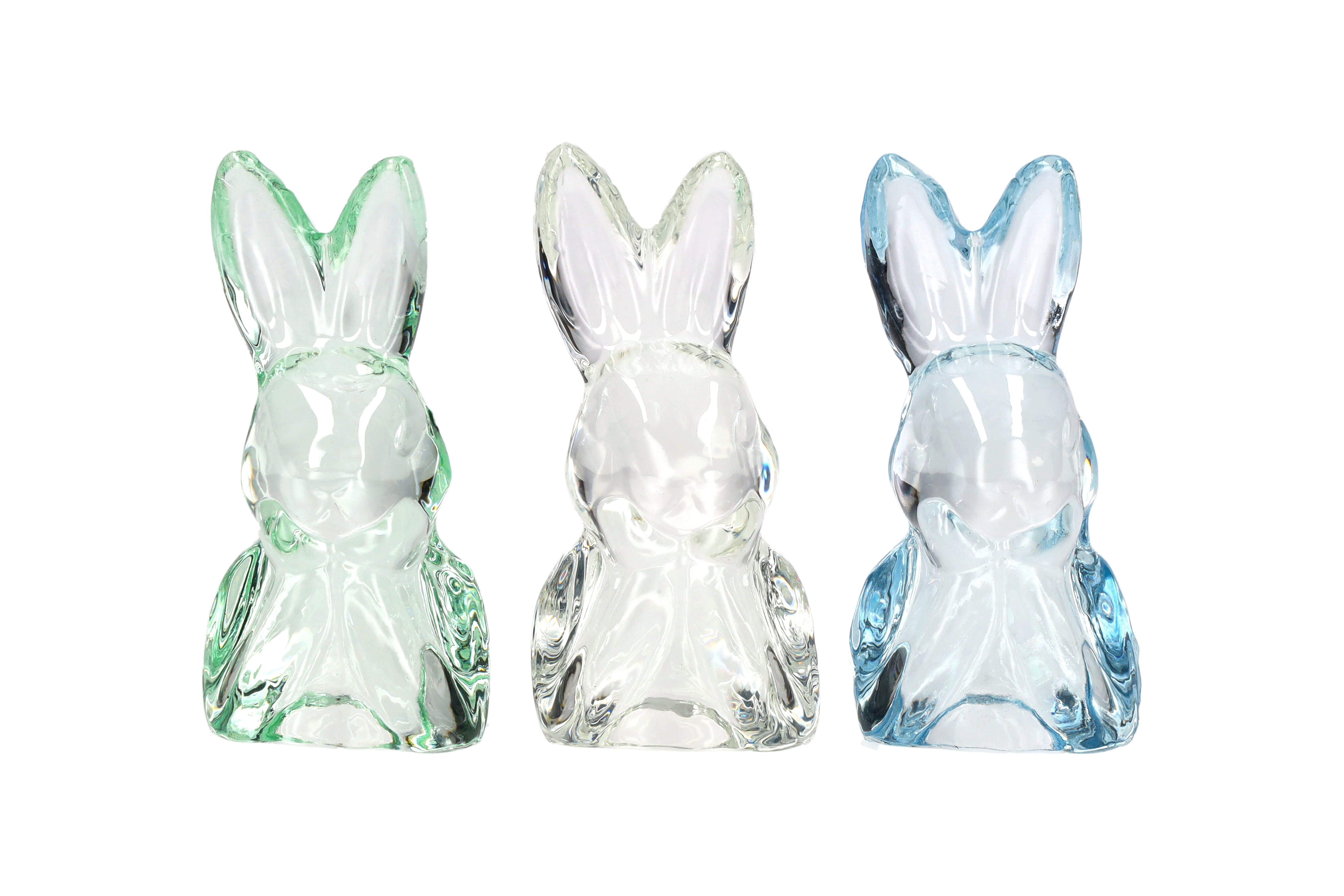Honey Bunny, Hasen-Büste, 3fach sortiert, transparent/hellblau/hellgrün, gs