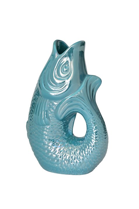 Monsieur Carafon, Fish, vase, S, rainbow ocean, 1,2 liter