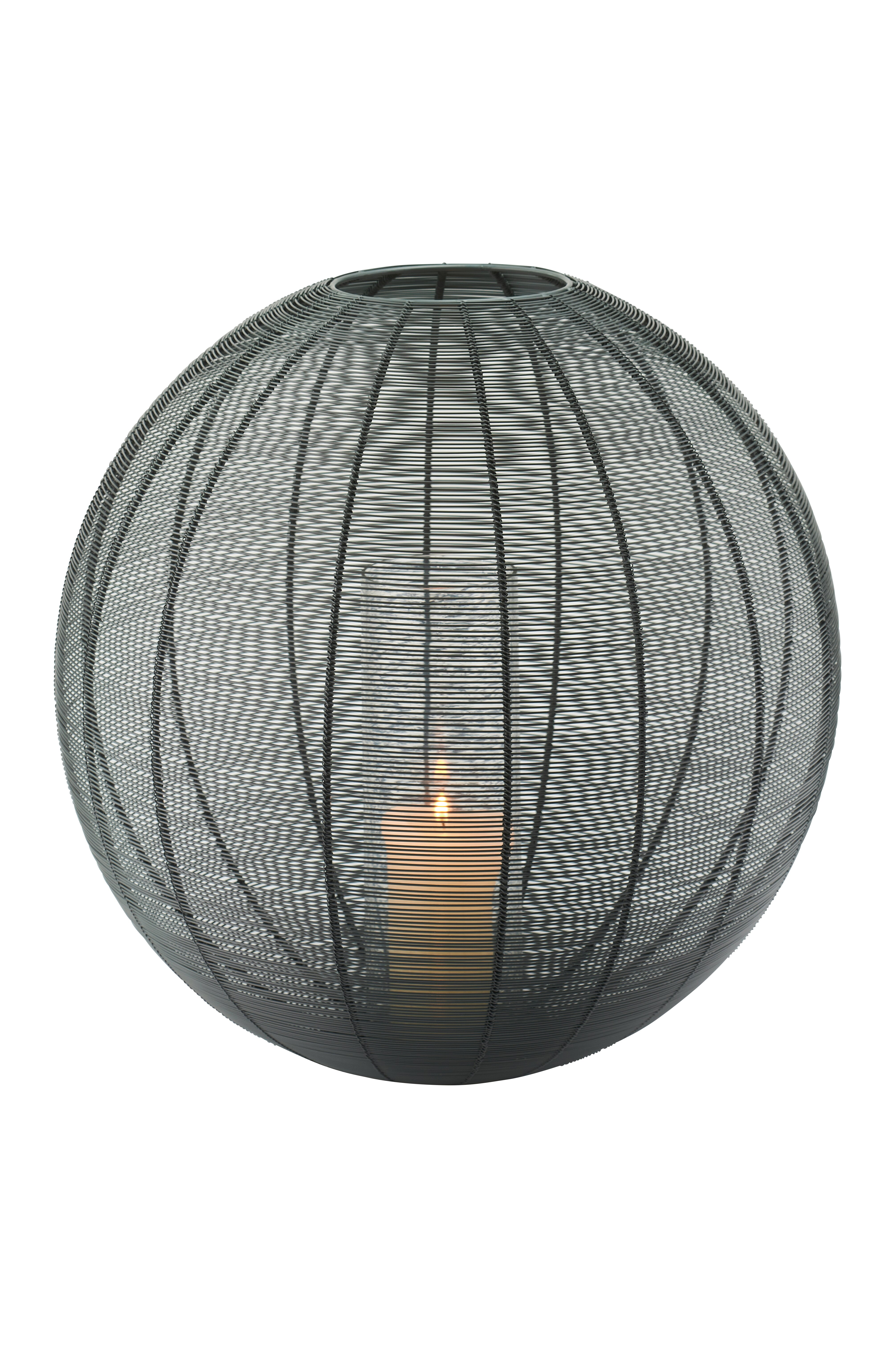Knokke, Windlicht, D50cm, Kugel, dunkelgrau
