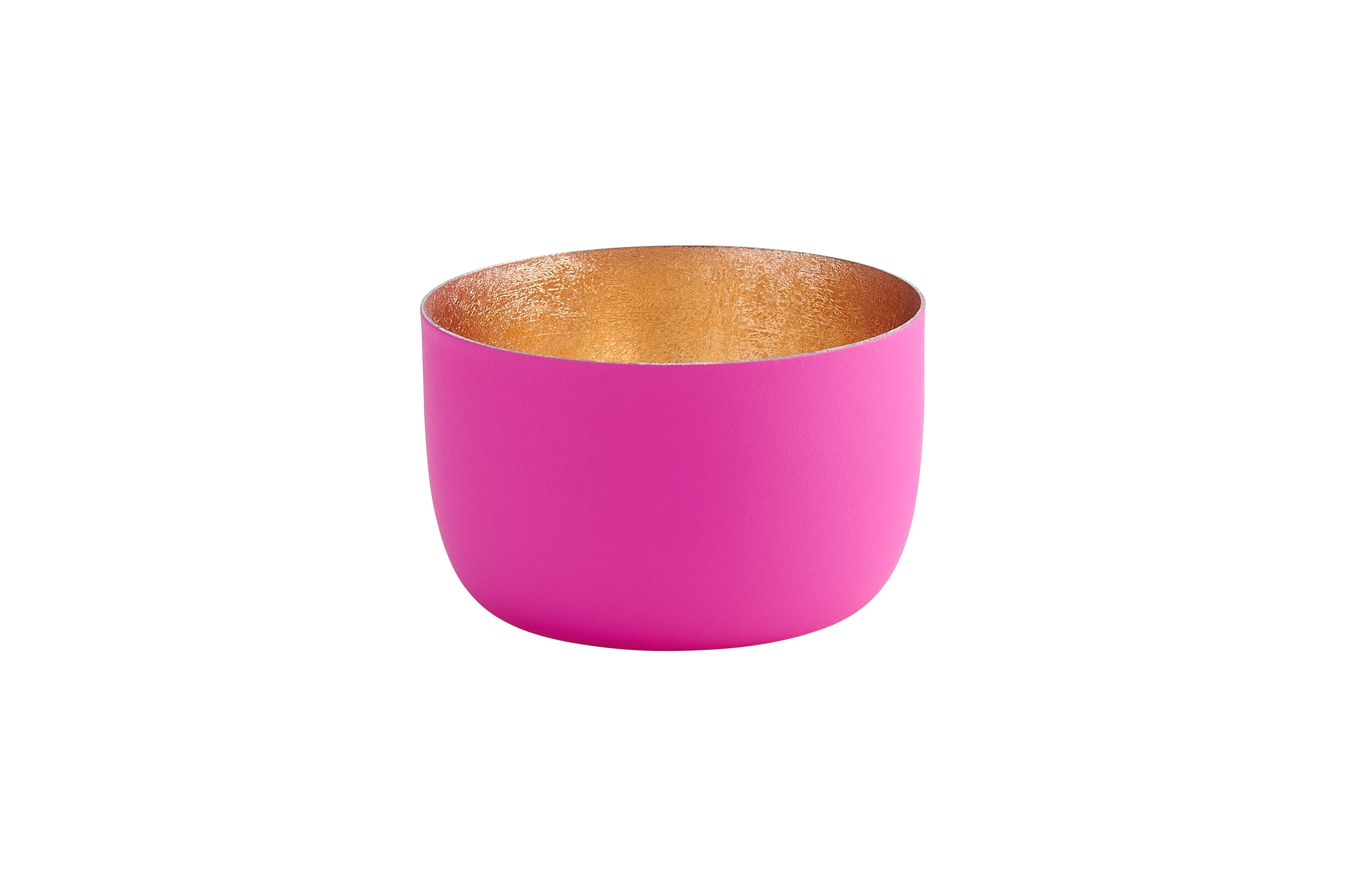 Madras, Windlicht, S, neon purple/gold