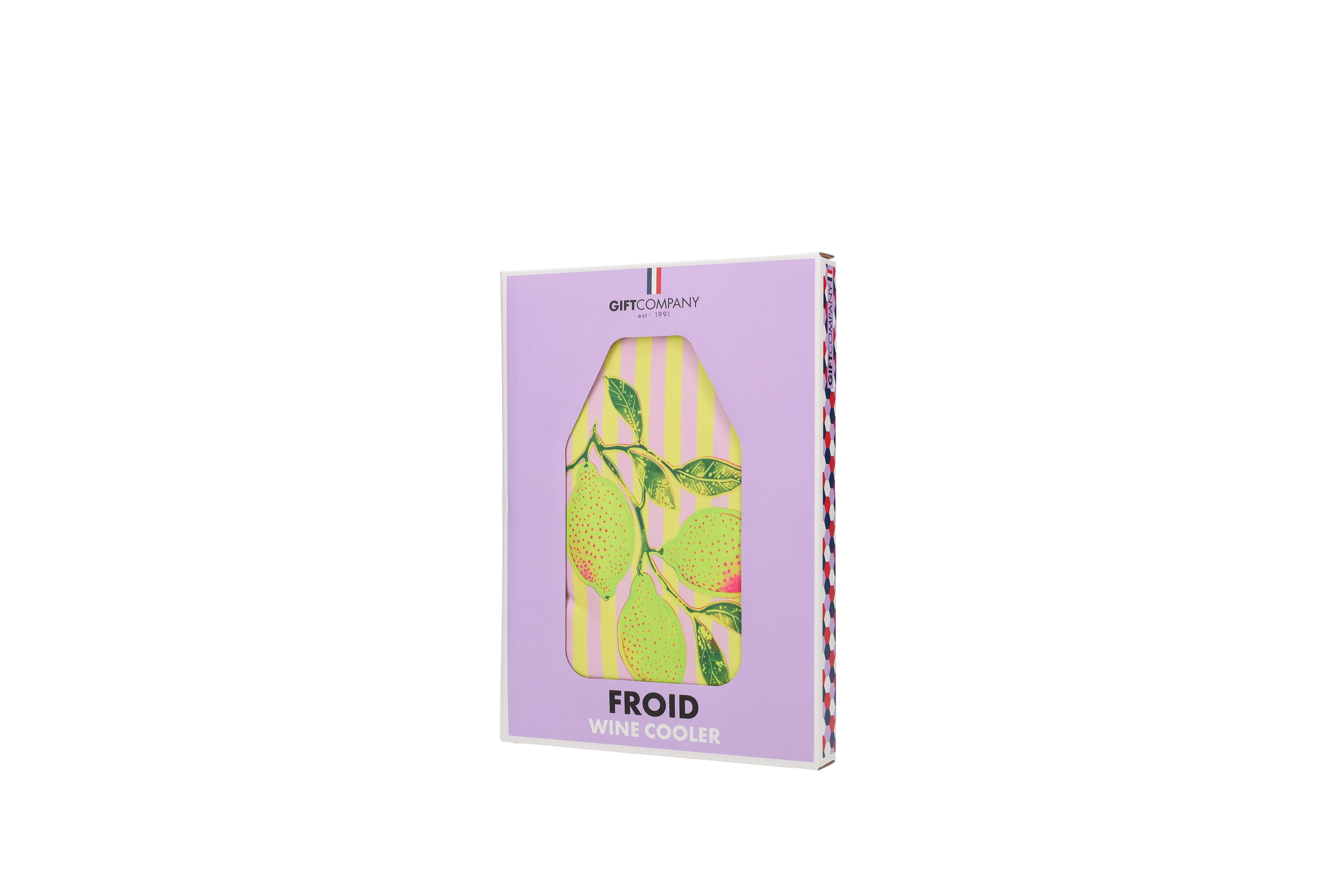 Froid, Kühlmanschette, Motiv: Zitrone, pink/gelb