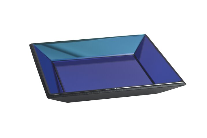 Miroir, Spiegeltablett/Wanddeko, blau