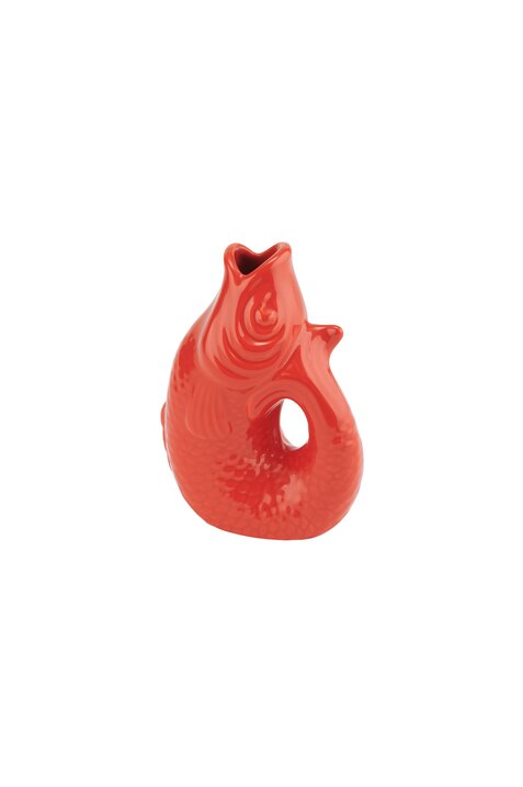 Monsieur Carafon, Fisch, Vase, XS, coral red, 0,2 Liter