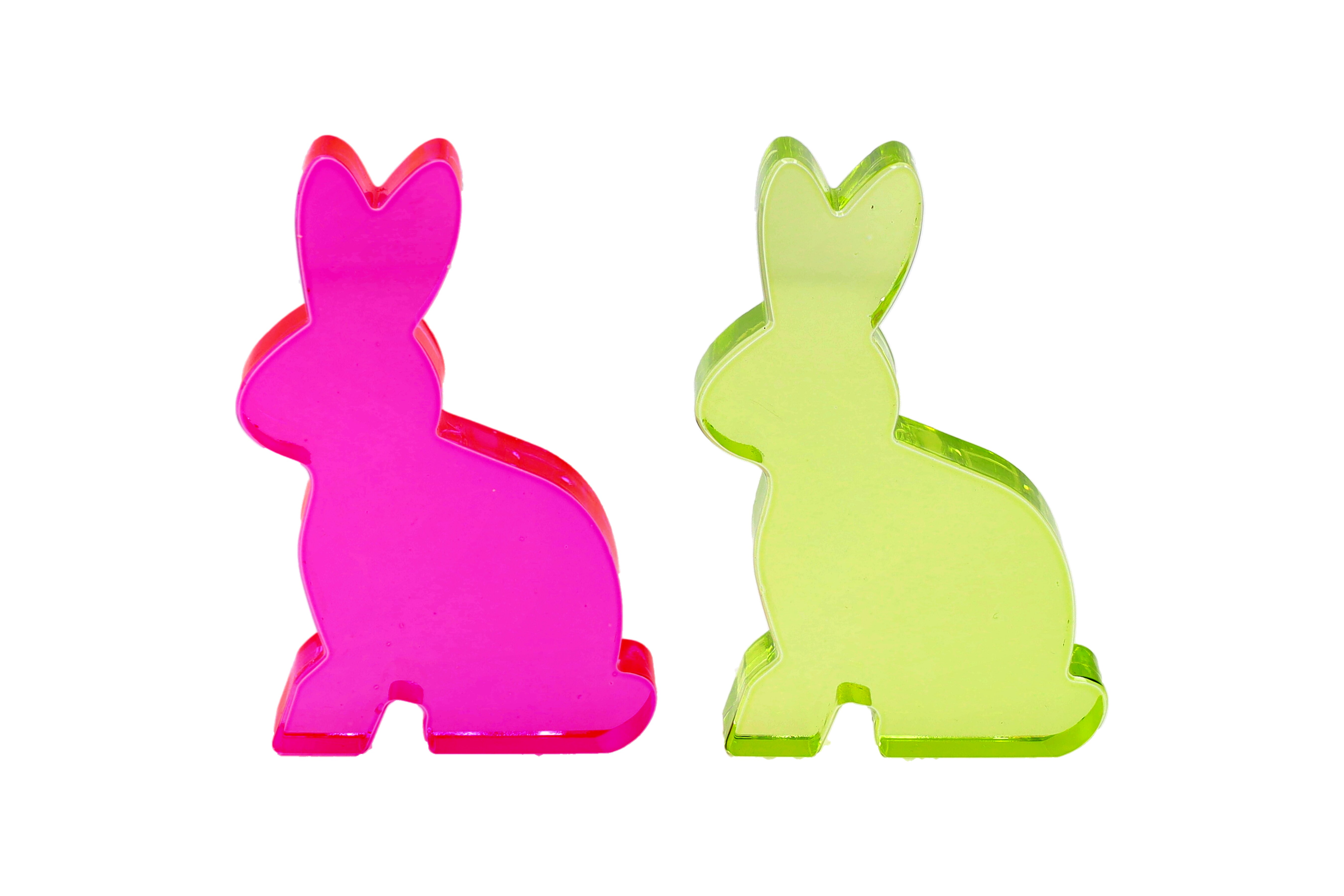 Honey Bunny, Hase, flach, 2fach sortiert, neon pink/neon gelb, gs