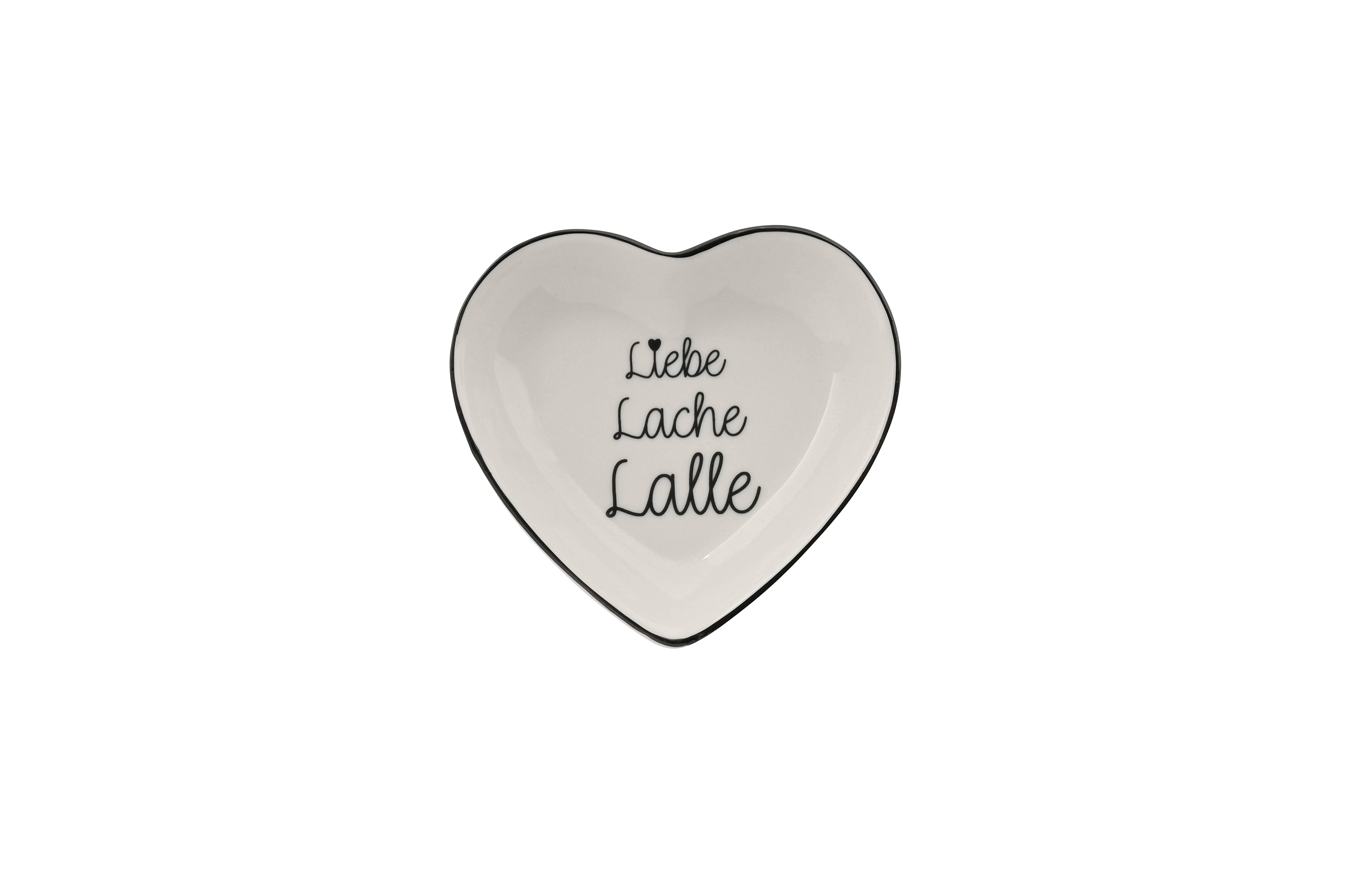 Love Plates, Deko-Teller, Porzellan, Liebe, Lache, Lalle, Herz, tief, weiß