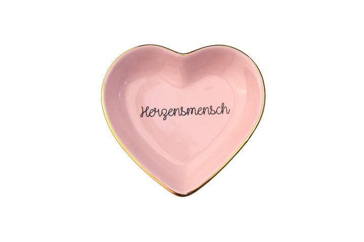 Love Plates, Deko-Teller, Porzellan, Herzensmensch, Herz, tief, rosa