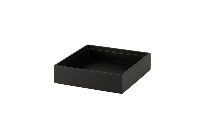 Bento, box, mango wood, square, black