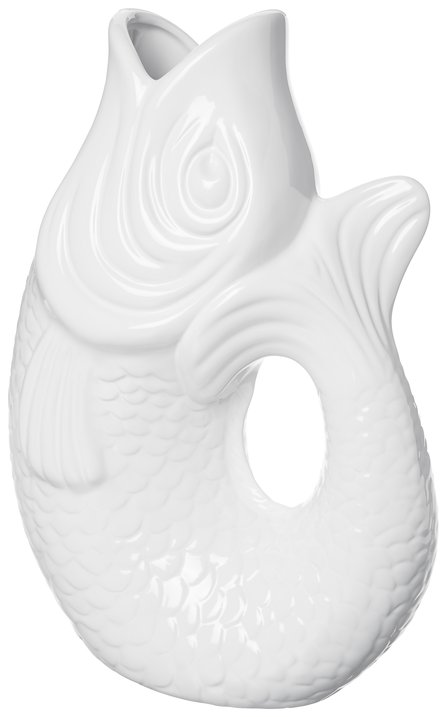 Monsieur Carafon, Fish, vase, L, white, 2,7 litre