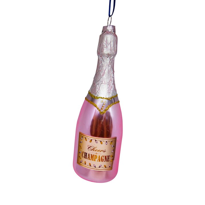 hanger bottle of champagne, pink