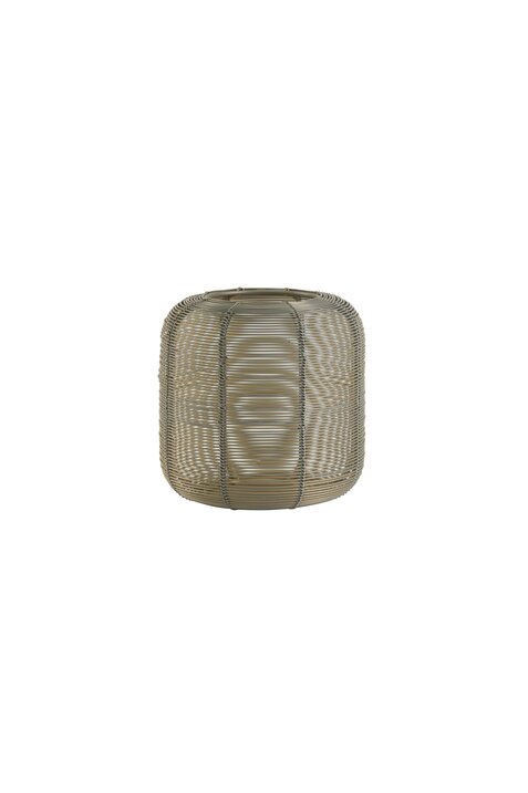 Knokke, Windlicht, H16cm, grau/gold