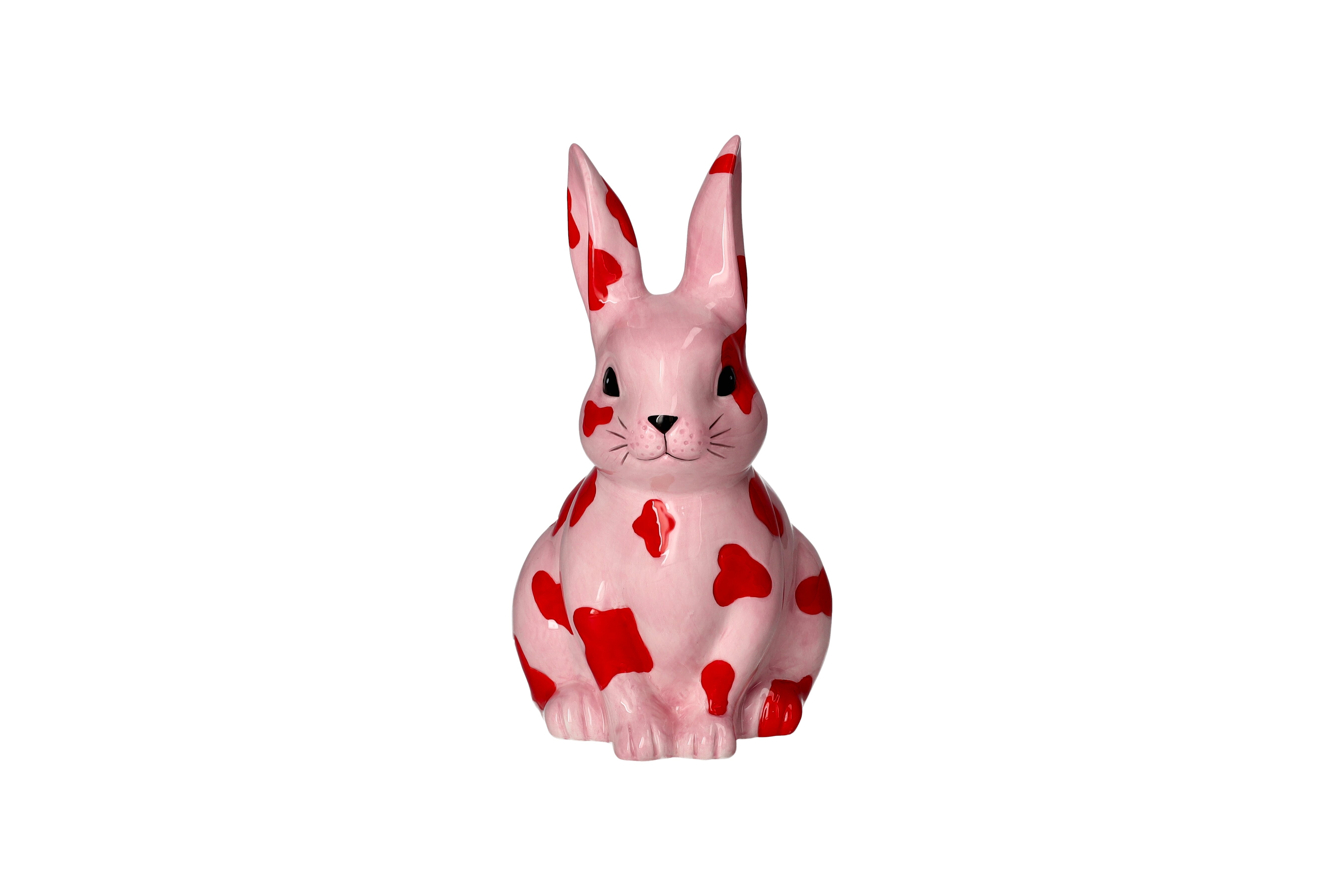 Mignon, Deko Hase Leo, M, rosa/rot