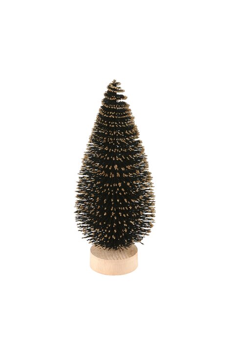 Seoul, Dekobaum mit Glitzer, H30cm, schwarz