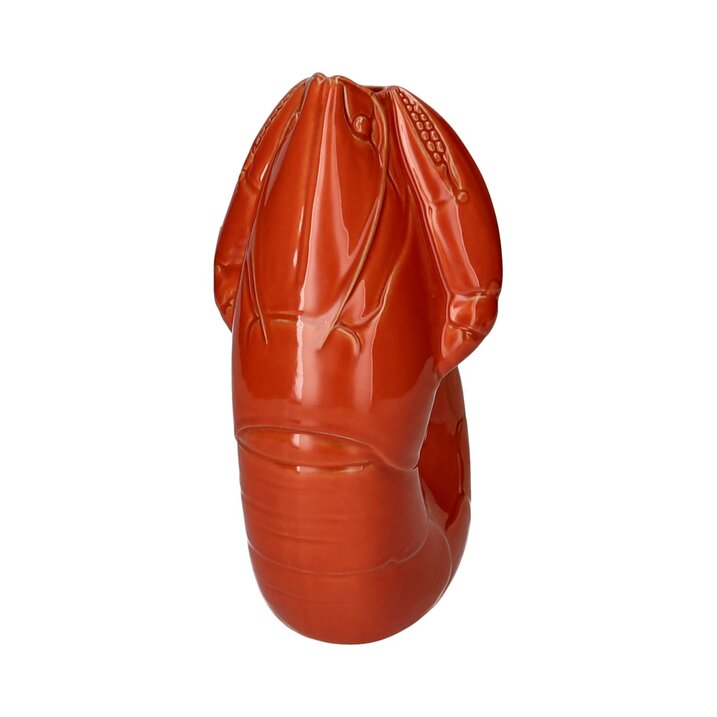 Madame Crevette, Hummer, Vase, L, orangerot