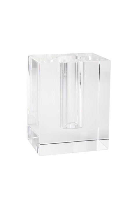 Dioptrics, vase, crystal glass cuboid L, clear