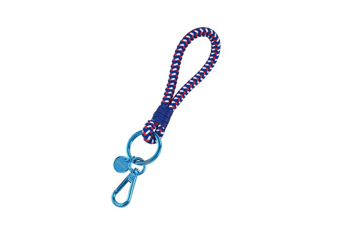 Metropolitan keyring, blue/red/white