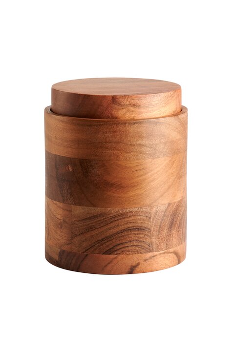 Bento, box, M, acacia wood, round, nature