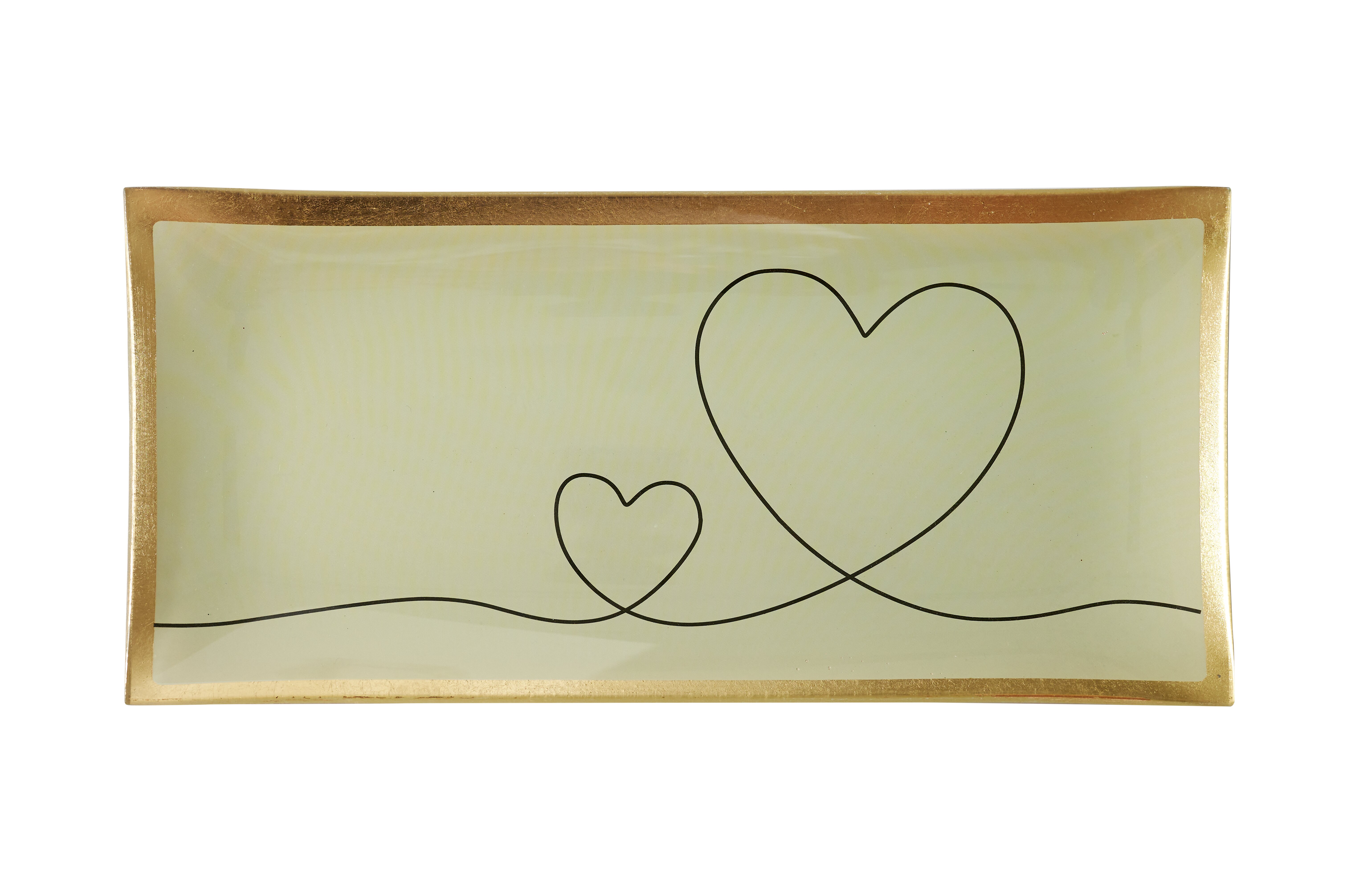 Love Plates, Glasteller, L, Herzen, weiss