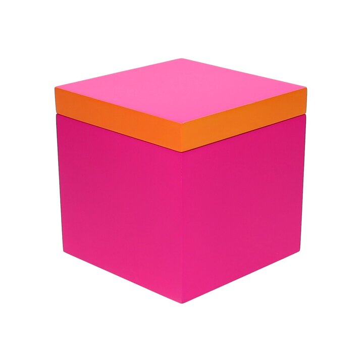 Neo, Box, S(13x13x13cm), 2 farbig, neon pink/neon orange