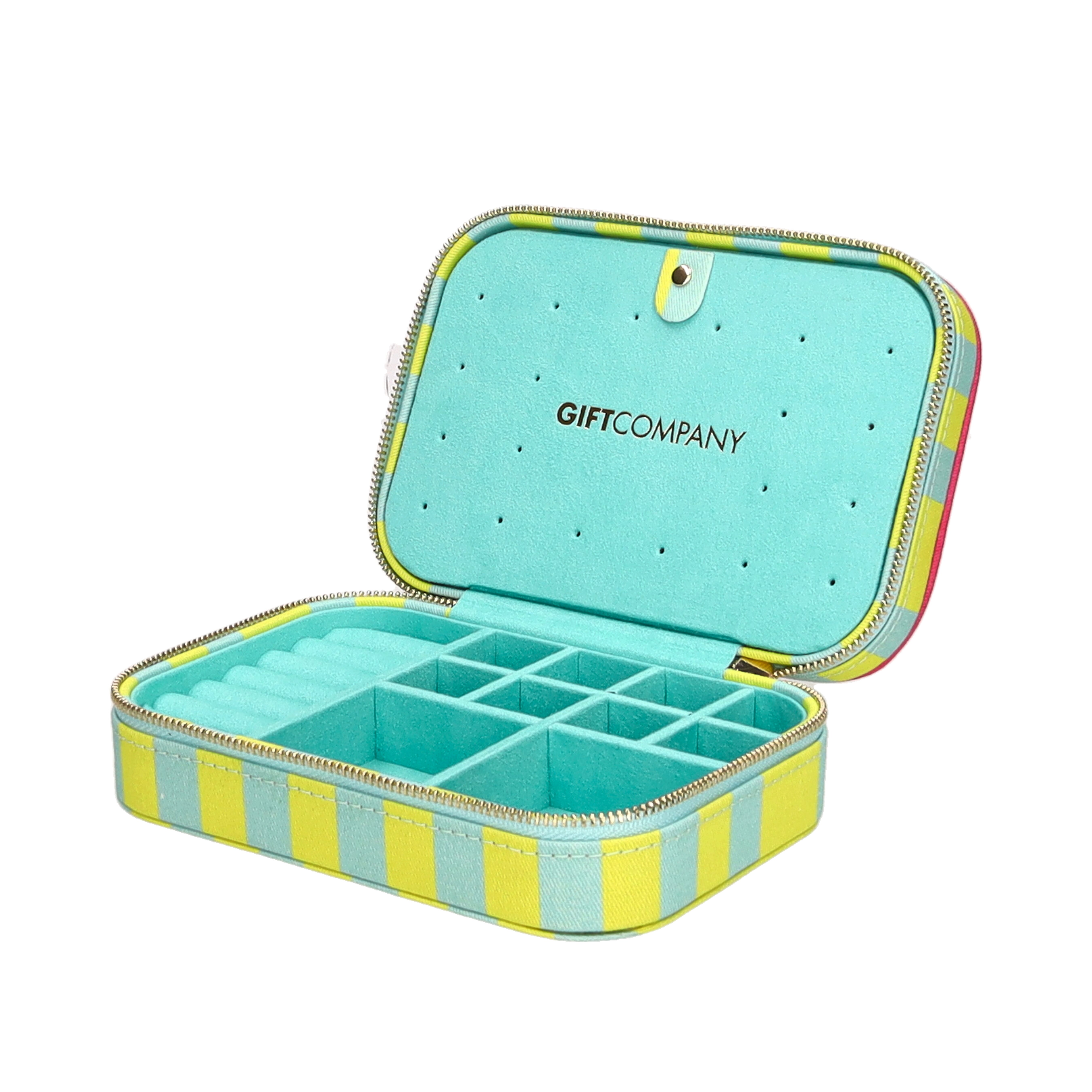 Treasure, Schmucketui, S, gestreift, hellgrün/ türkis