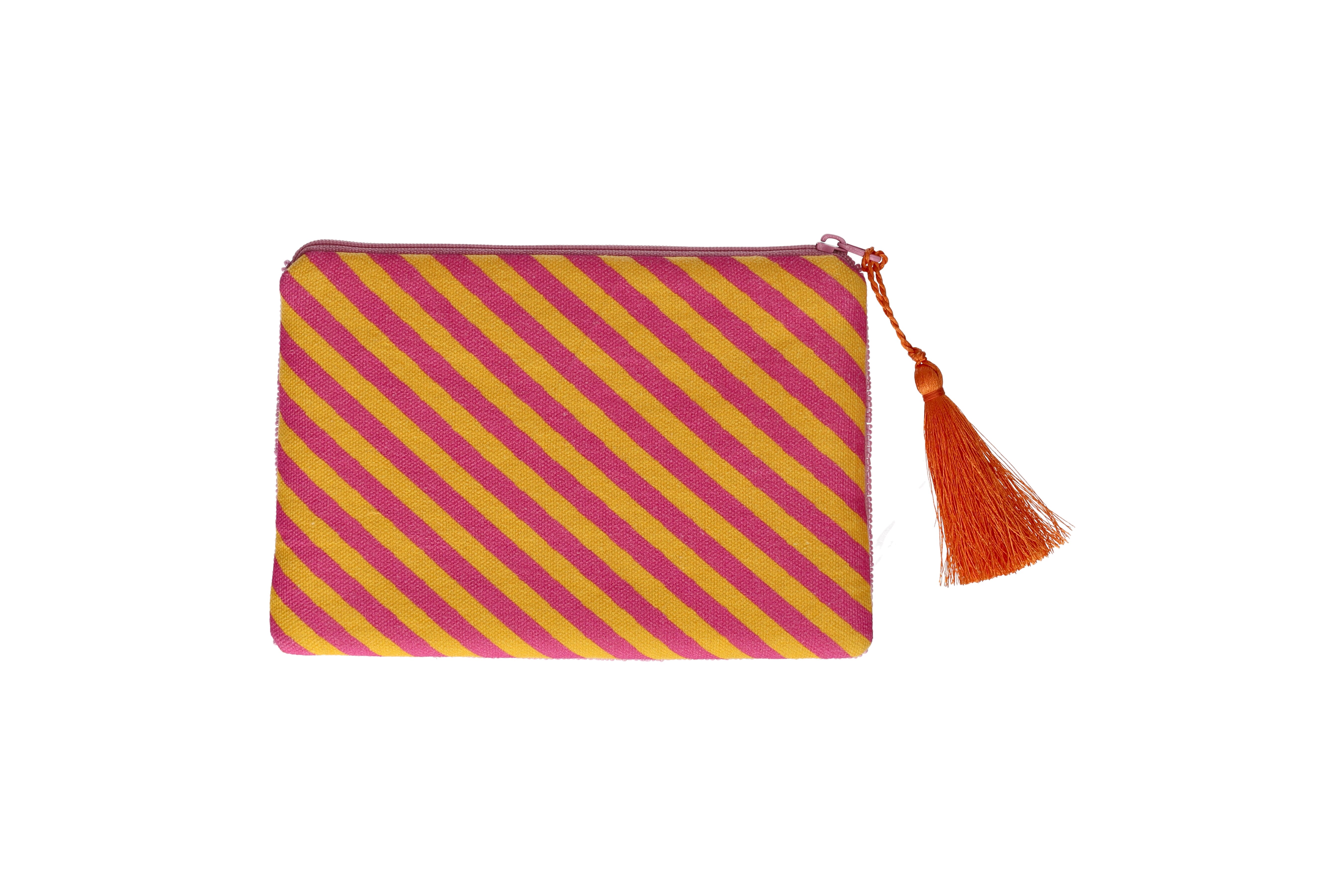 Elodie, cosmetic bag, M, motive: oh c´est la vie, pink