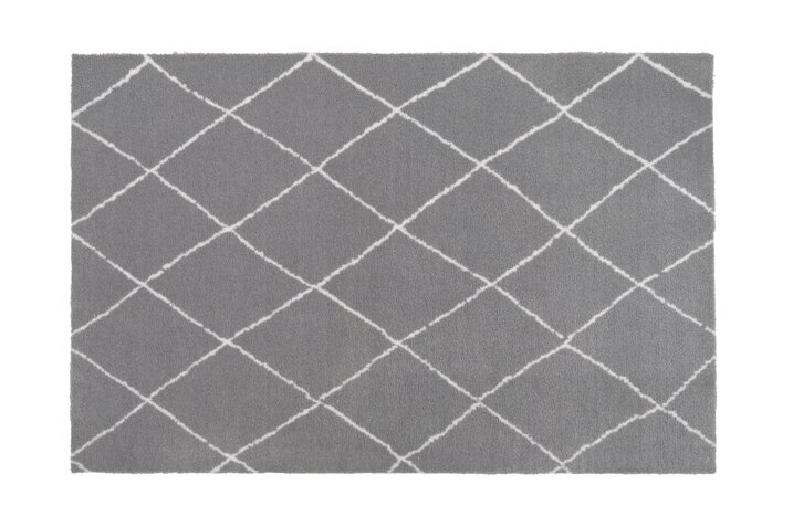 Washables, Rautenmuster, 80x120cm, grau