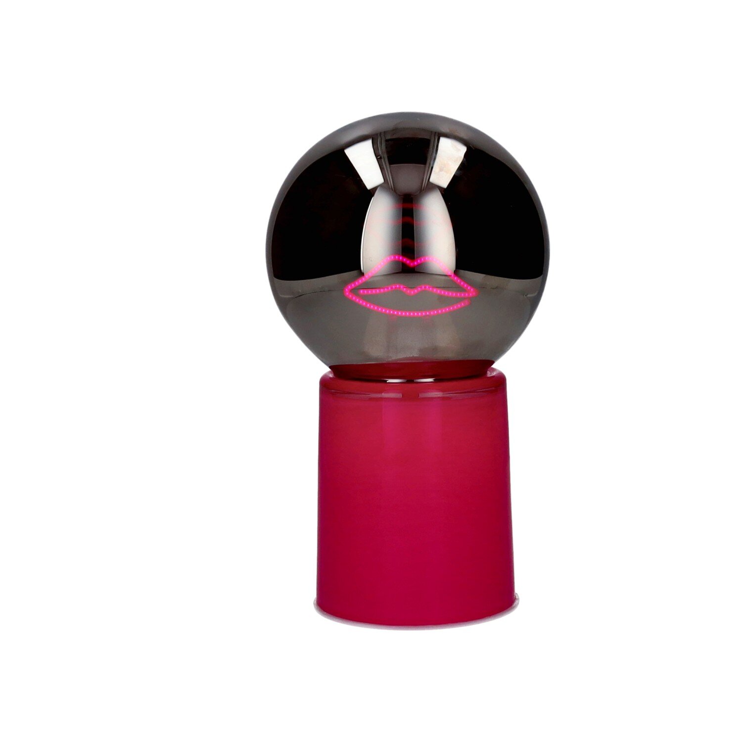 Glowmance, LED-light ball, neon light, motive: lips, pink