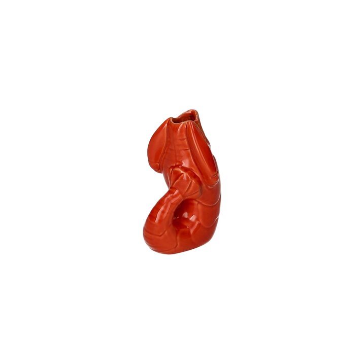 Madame Crevette, Hummer, Vase, XS, orangerot