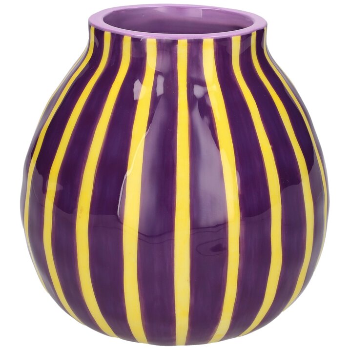 Artisan, Vase, H13,7cm, violett/gelb
