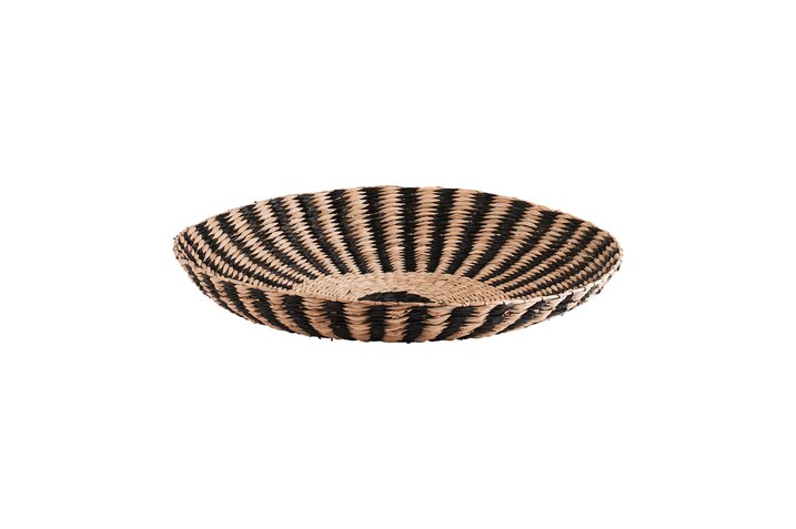 Boathouse, deco bowl, stripes, natural/black 