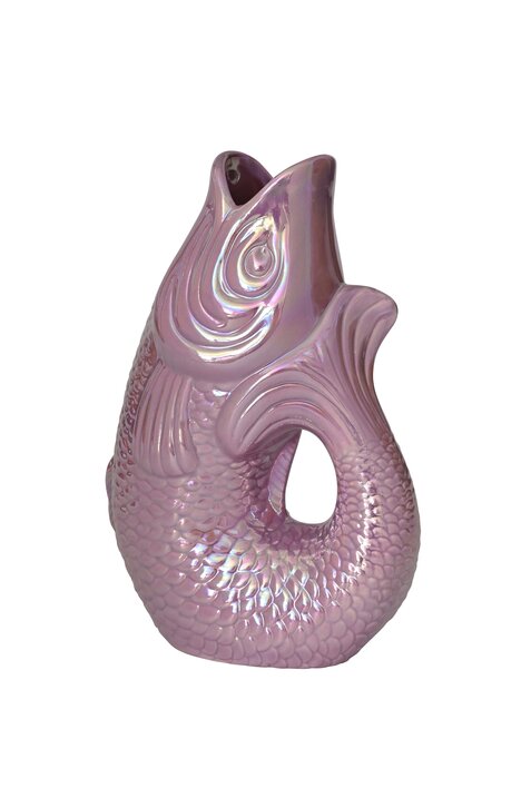 Monsieur Carafon, Fish, vase, S, rainbow violet, 1,2 liter