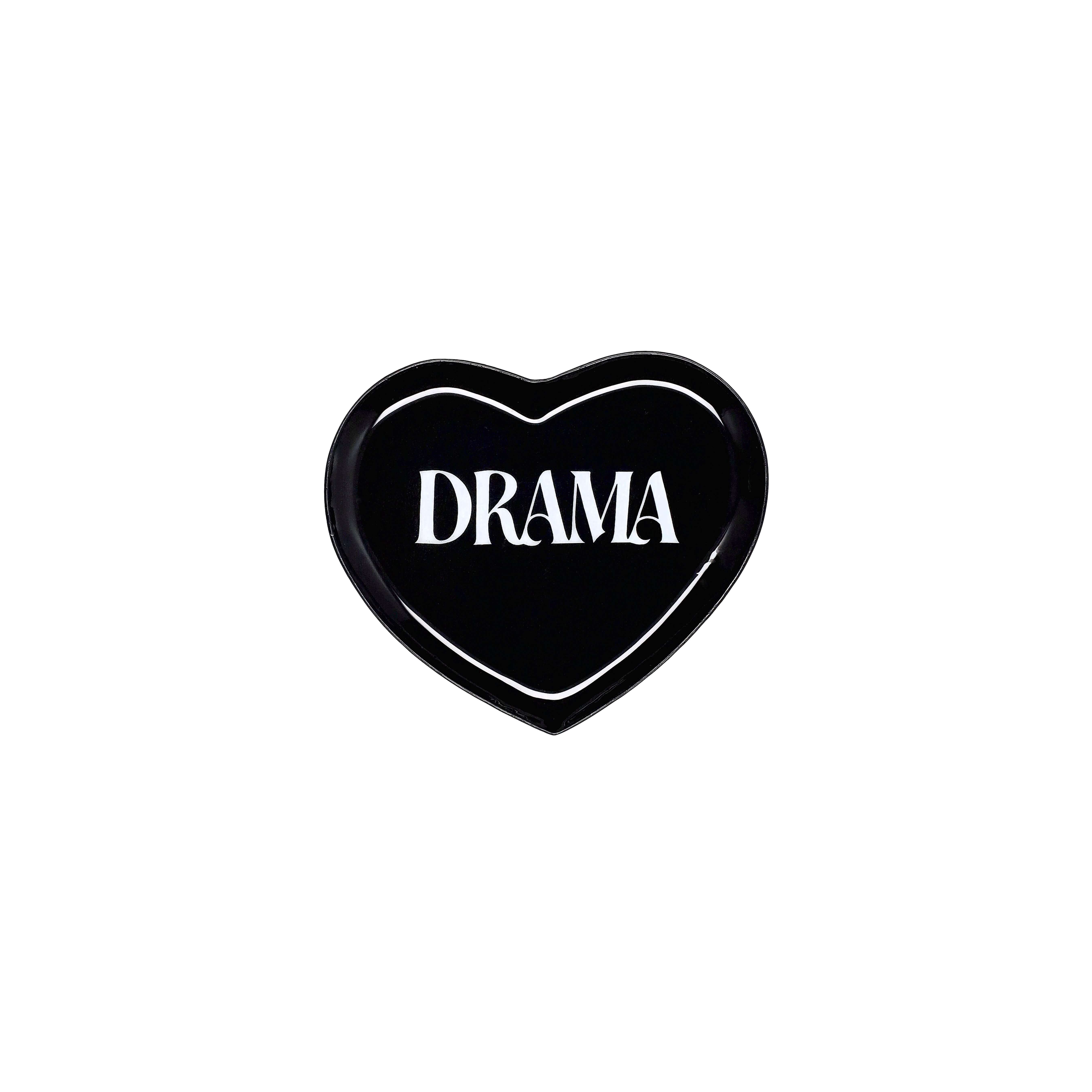 Love Trays, Dekotablett, XS,  Motiv: Drama,  Herzform, schwarz