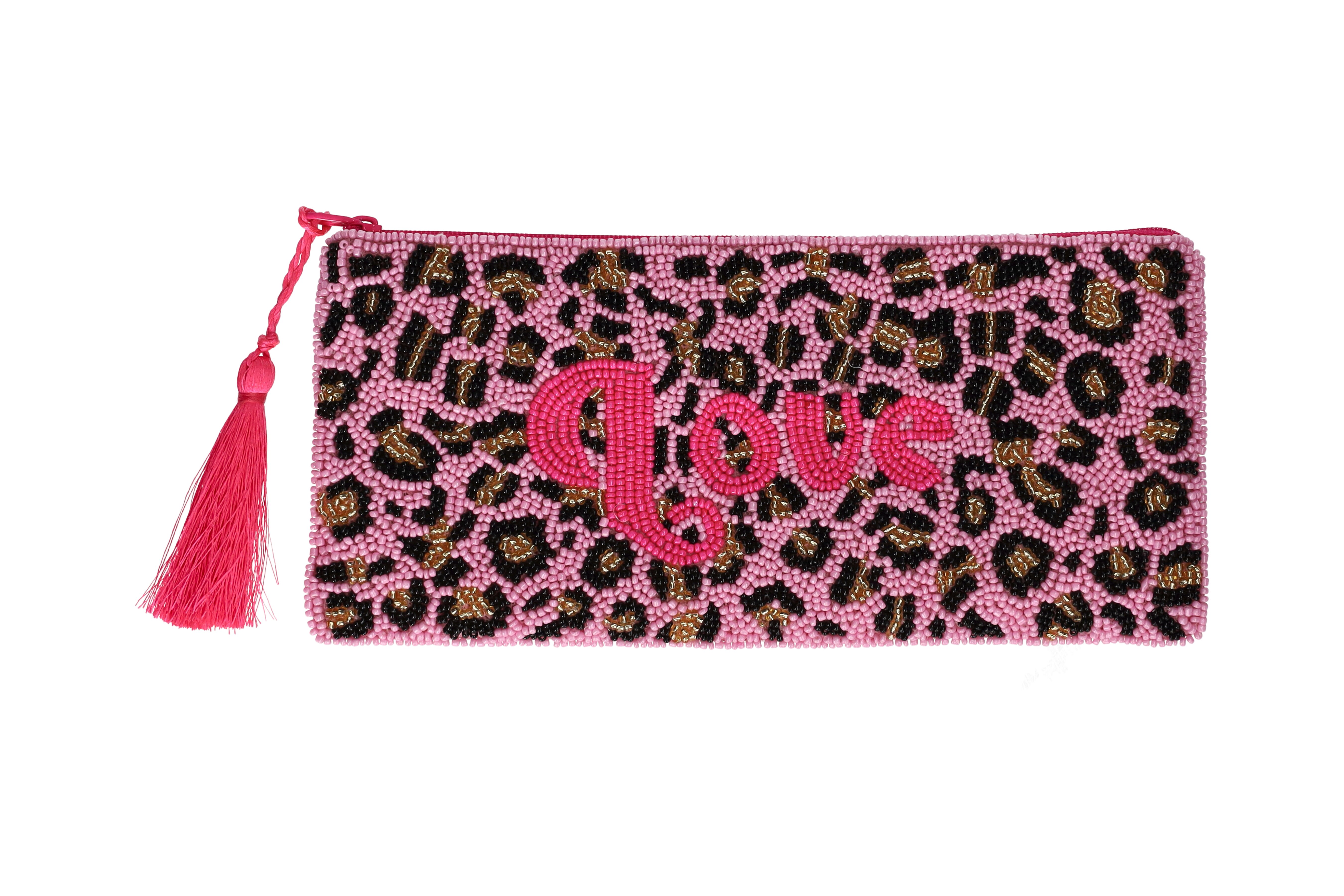 Elodie, cosmetic bag, L, motive: love, pink