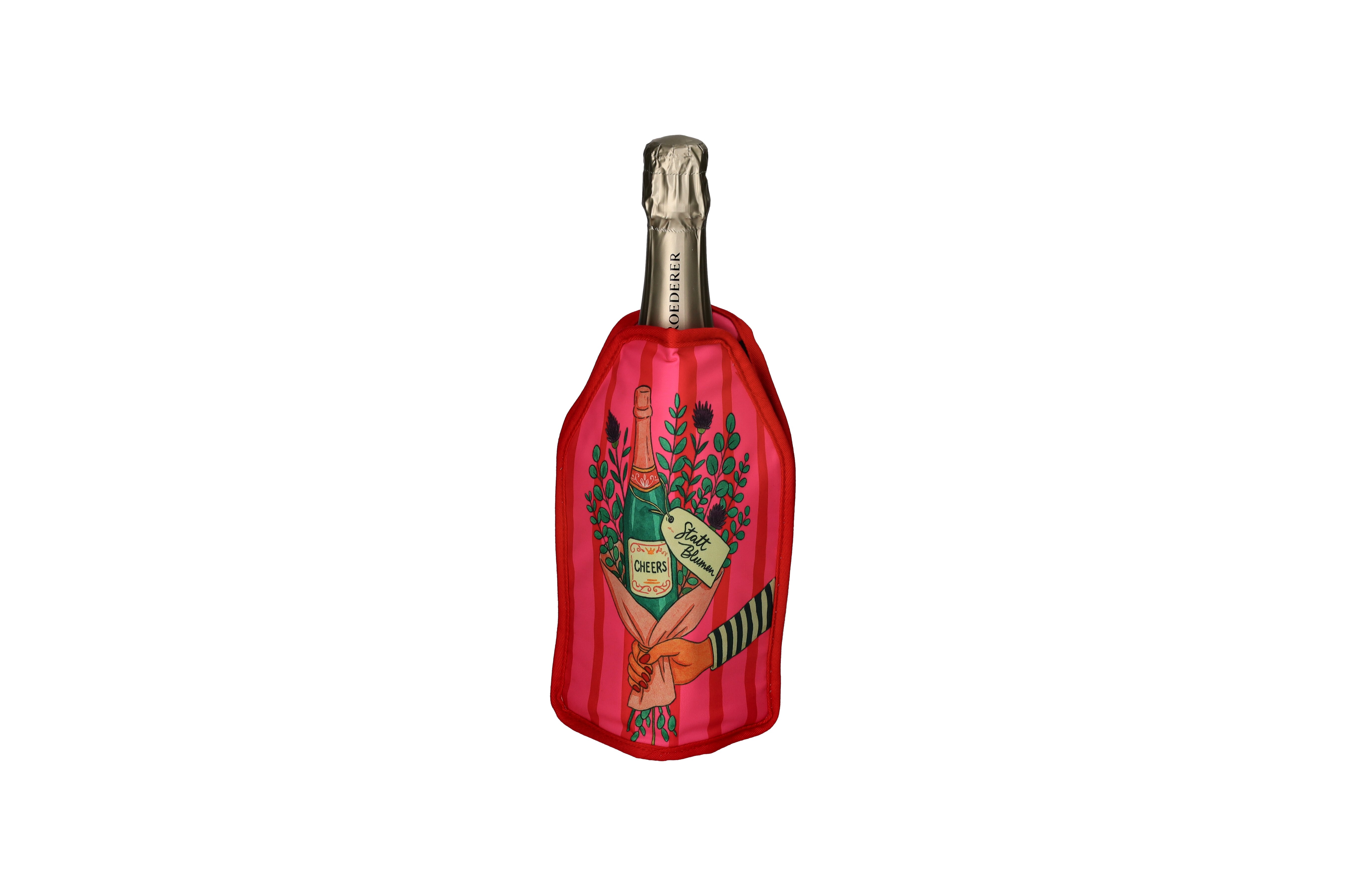 Froid, Kühlmanschette, Motiv: Statt Blumen, hot pink