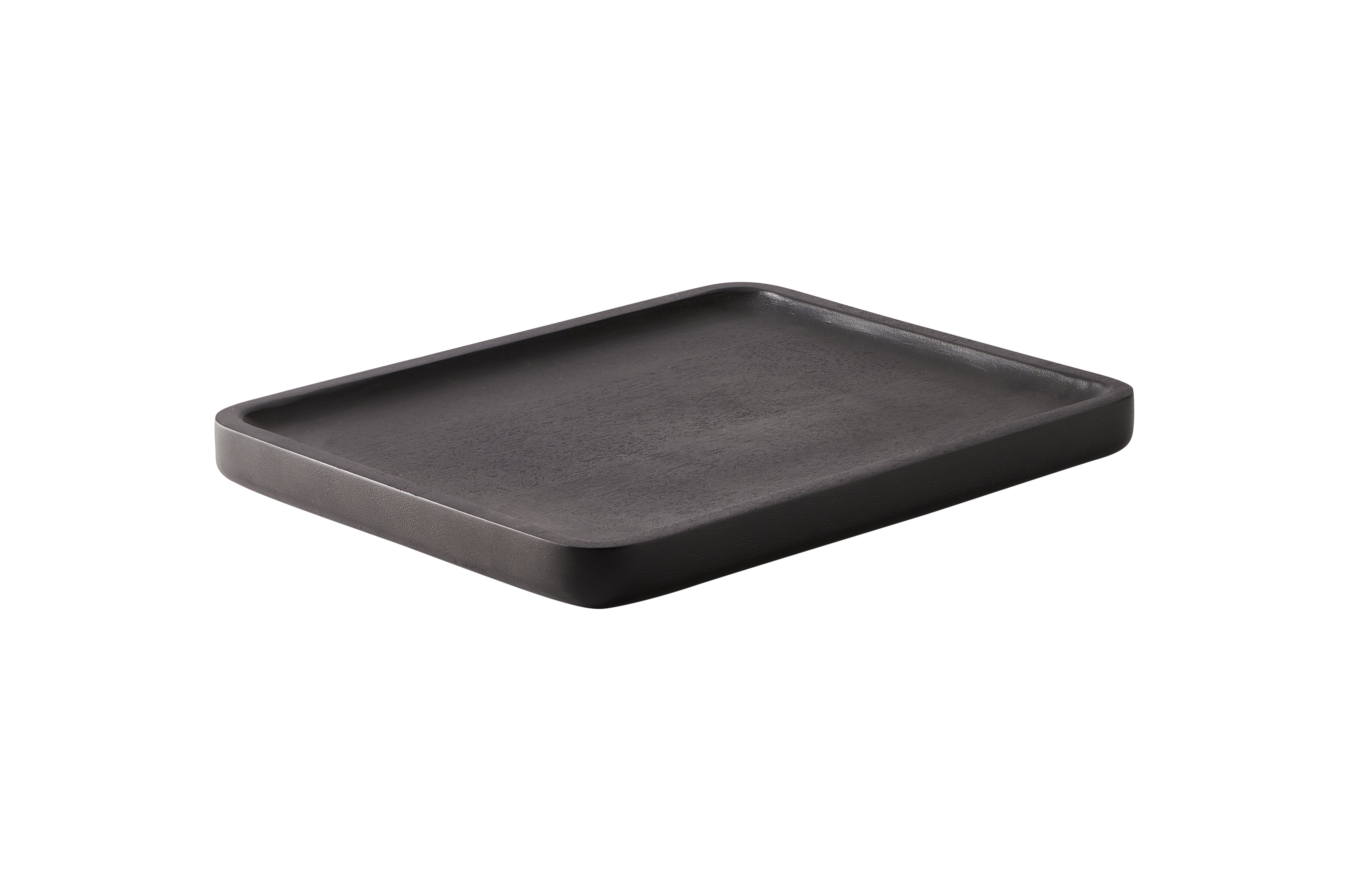 Bento, Tablett, S, Mangoholz, rechteckig, schwarz