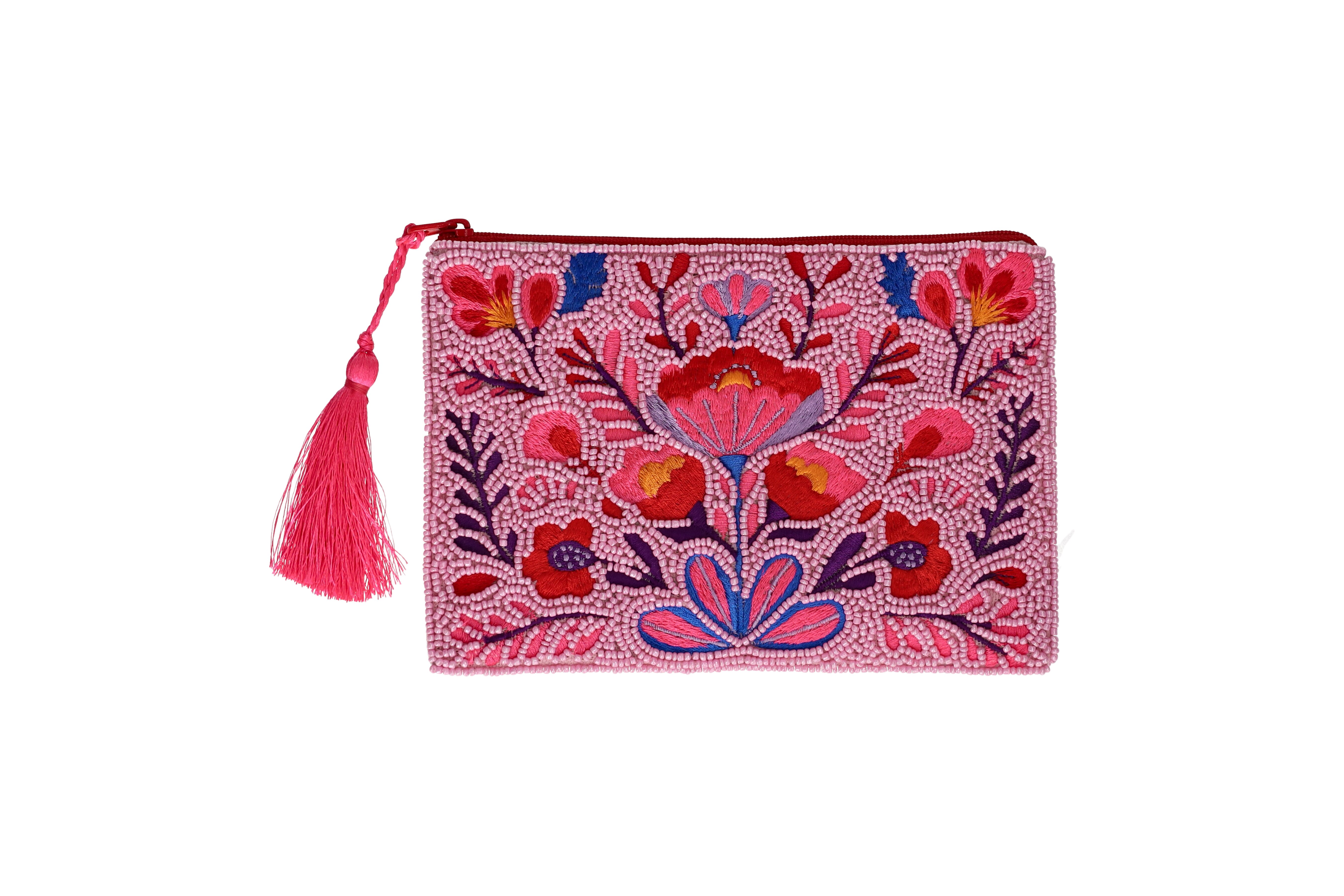 Elodie, cosmetic bag, M, motive: flowers, pink