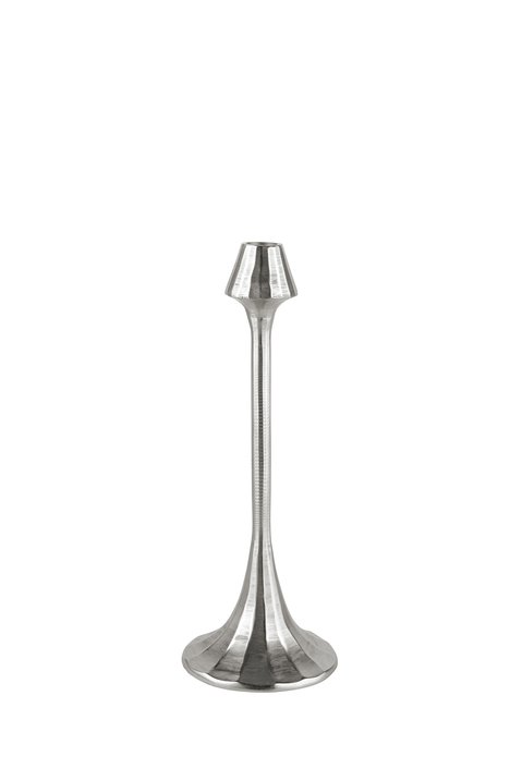 Gotham, candle holder, H32cm, trapezial, silver