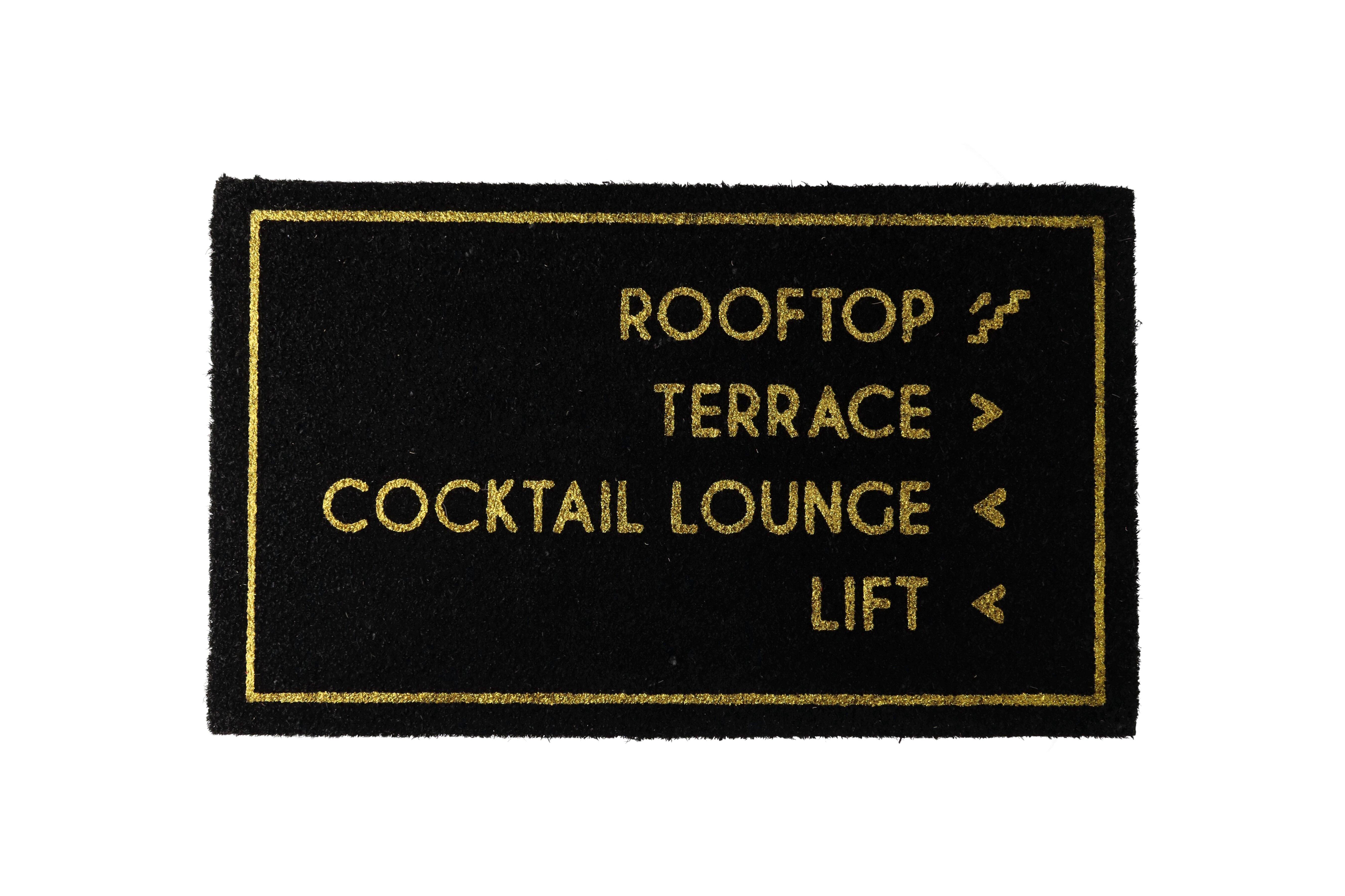 Fussmatte: Motiv: Hotel Lift, Schwarz
