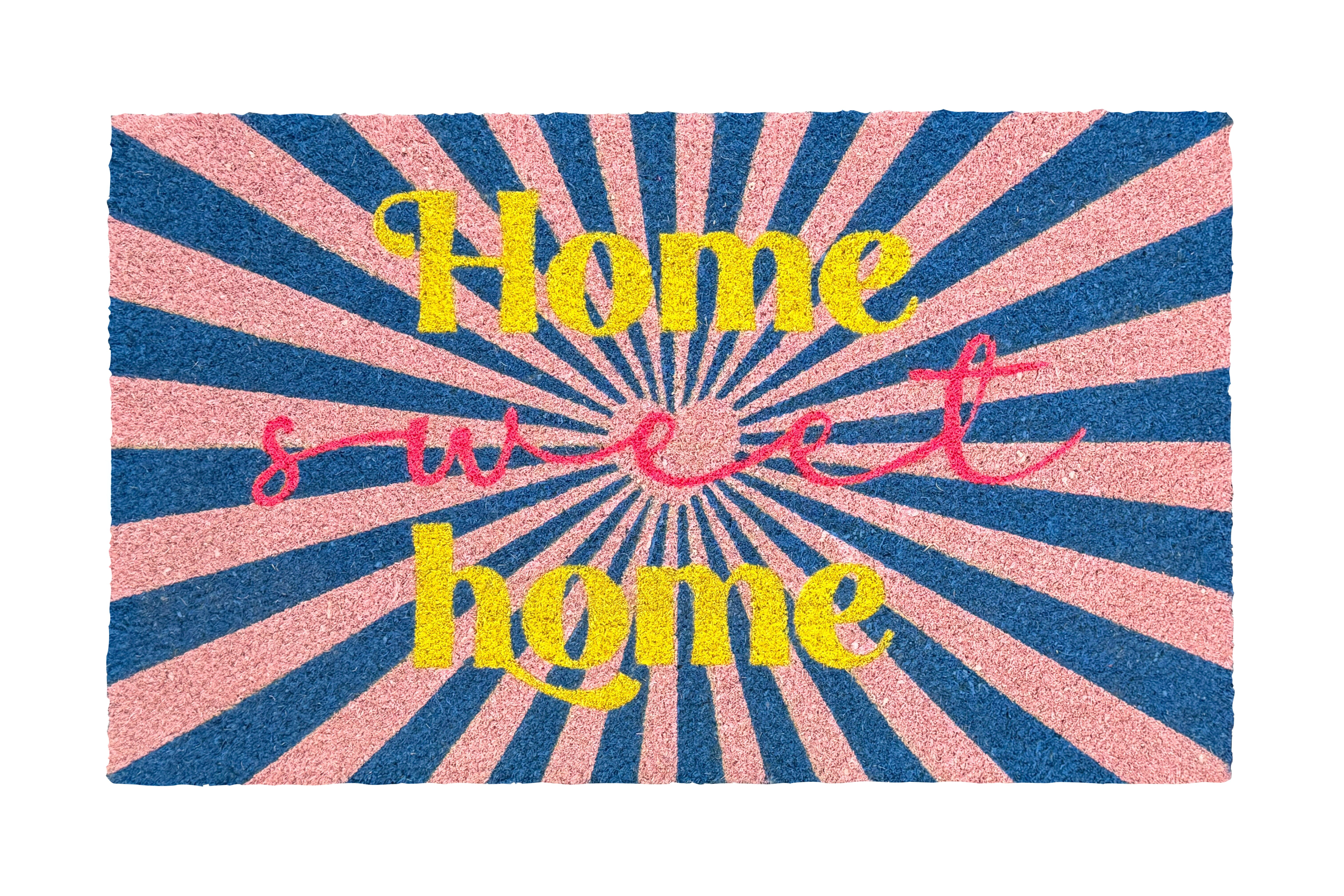 Fussmatte, Motiv: Home sweet home, mehrfarbig